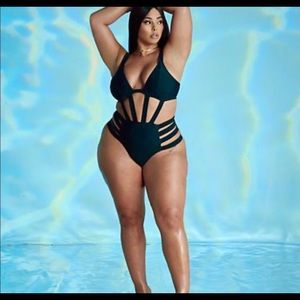 Tabria Majors Ebony Caged Swimsuit